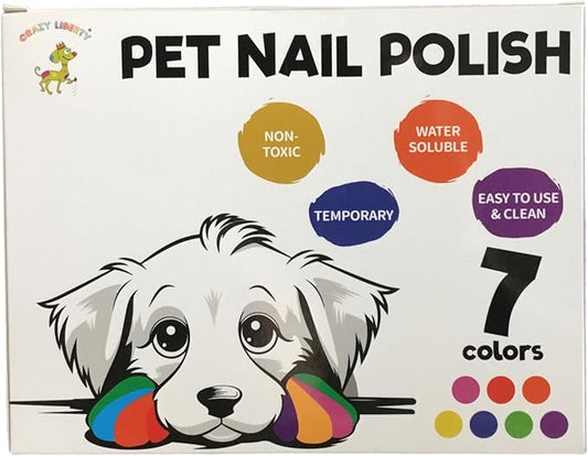 Dog Nail Polish Set, 7 Colors Set.