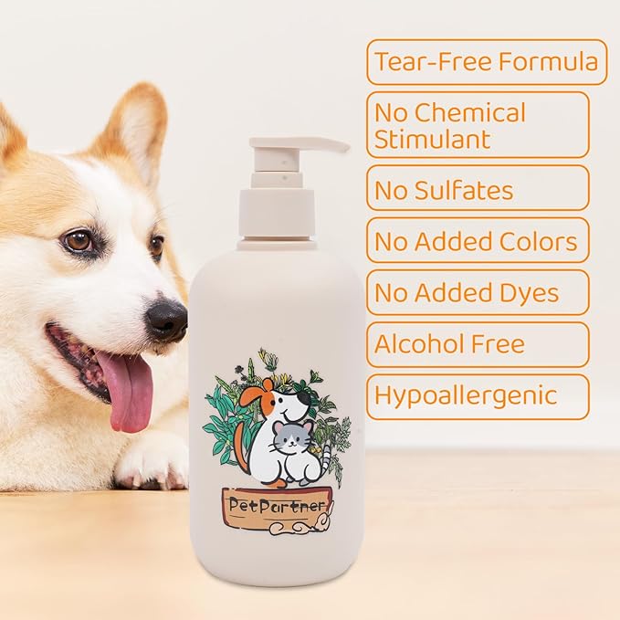 Cat & Dog Shampoo and Conditioner,Natural Chinese Medicine Shampoo,Relief Itchy Dry Skin Erythema Papules Pustules