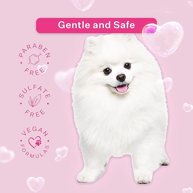 Paris Hilton Dog Shampoo - Fragrance-Free, Sulfate-Free, Vegan & Hypoallergenic for All Dog Breeds, with Oatmeal & Aloe for Healthy Coats & Salon-Quality Grooming, 16oz (480ml)