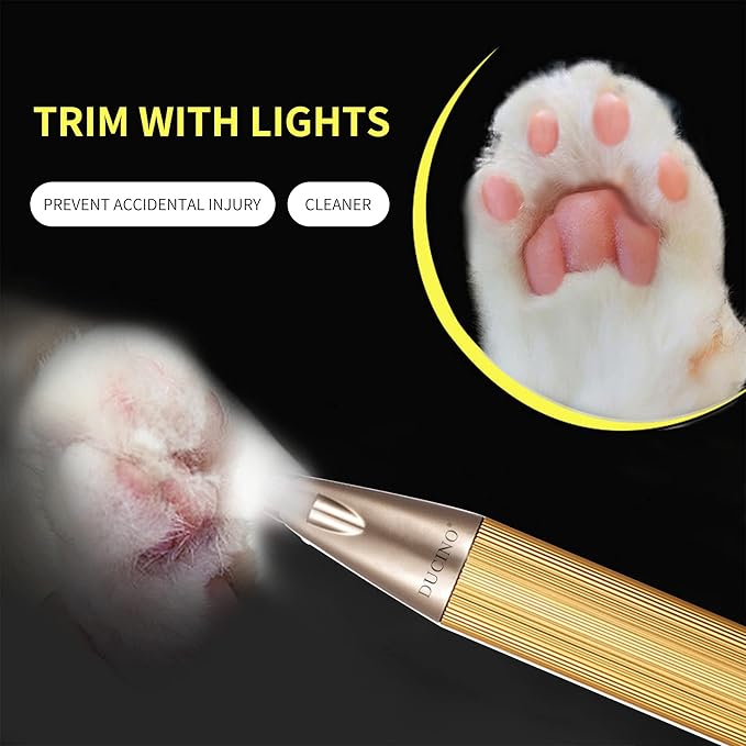 Dog Clippers and Paw Trimmer Kit, Pomeranian Corgi Low Noise Cordless Dog Clippers for Grooming Pet Hair Trimmers for Small Cats Animals, with LED, USB Rechargeable Professional Pet Grooming Kit