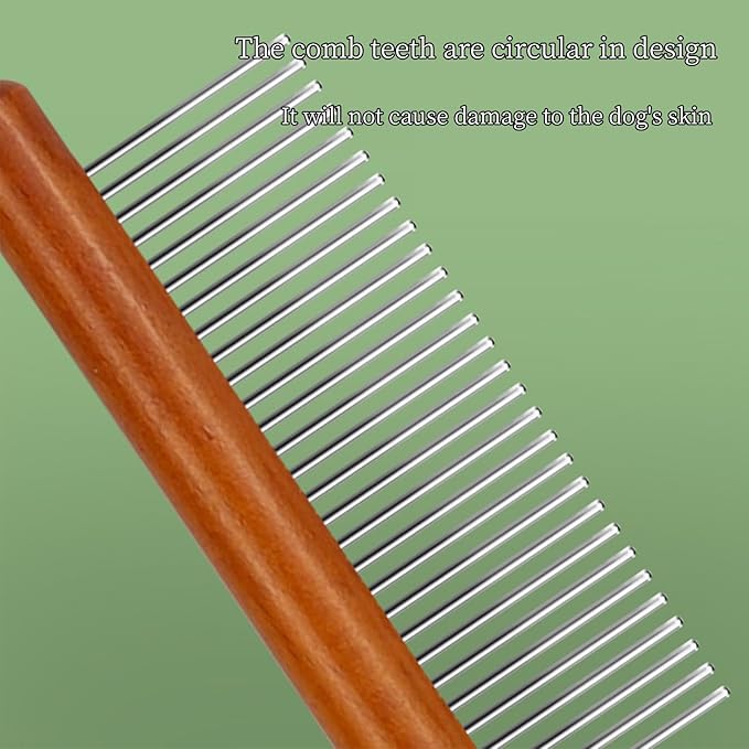 Wooden Small Dog Grooming Brush - Perfect for Shih Tzus, Yorkies, and Maltipoos - Ideal Puppy Hair Brushes for Maltese and Small Breeds (Loose Type)