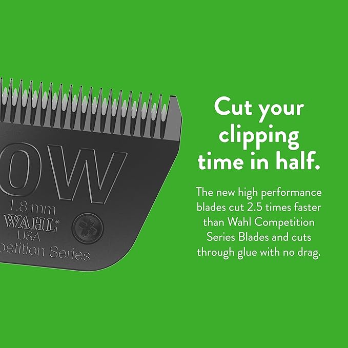 Wahl Professional Animal 10W Extra Wide Ultimate Competition Series Detachable Blade with 1/16-Inch Cut Length (2377-500)