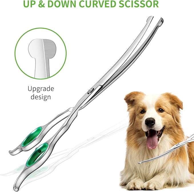 LovinPet Dog Grooming Scissors Set, all Safety Round Tips Professional 6 in 1 Germany Stainless Steel Dog Grooming Scissors Kit,Sharp and Durable Pet Grooming Shears for Dogs Cats for Home and Travel