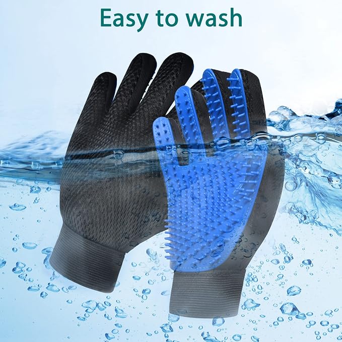 LIONROGE Cat Grooming Glove Brush,Self-Cleaning Slicker Pet Brush for Short and Long Haired Pets,Dog Bath Brush for Shedding and Grooming,Removes Loose Hair and Tangles,Promote Circulation