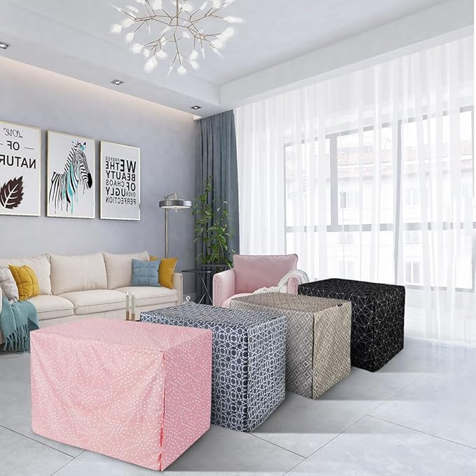 Explore Land Pattern Dog Crate Cover for 36 Inches Wire Cage, Heavy-Duty Polyester 1 2 3 Doors Standard Metal Pet Kennel Enclosure (Vintage Violet)