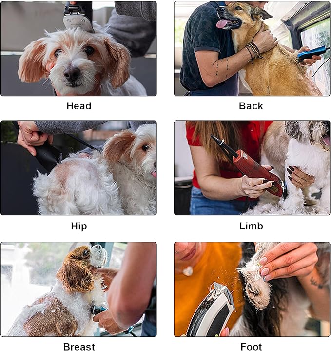 Detachable Pet Dog Clipper Blades, Compatible with Size-10 (1.5mm), Most Oster A5, KM Series Clippers,Made of Stainless Steel Blade 2Pack