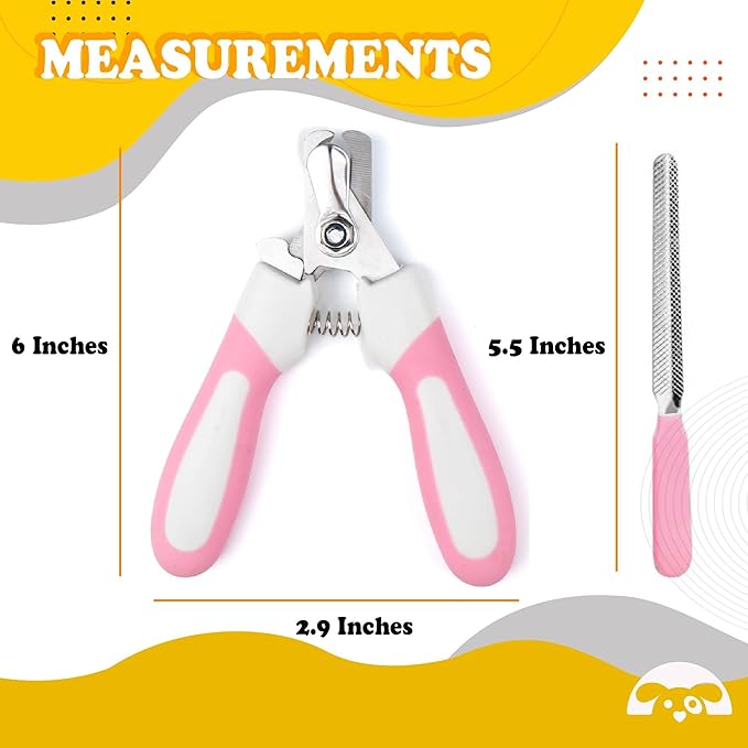 PetNBeyond Professional Nail Clippers and Trimmers for Dogs and Cats with Safety Guard - Heavy Duty Pet Grooming Tools with Nail Files - Razor Sharp Cutter for Small Dogs and Cats - Puppy Toenail Clip