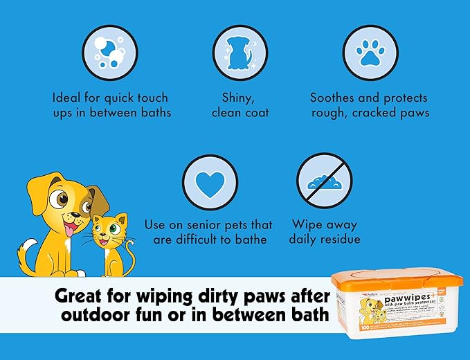 Petkin Paw Wipes 100 count