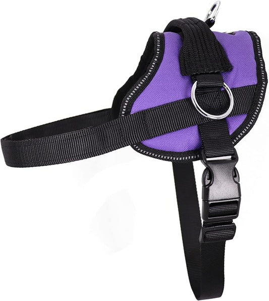 Bark Appeal Purple No-Pull Dog Harness for Extra Small Sized Pets – Adjustable, Reflective Vest with 3 Leash Clips for Added Control, Easy Walks & Training – XS