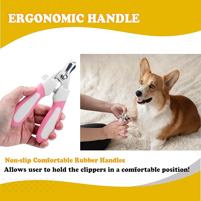 PetNBeyond Professional Nail Clippers and Trimmers for Dogs and Cats with Safety Guard - Heavy Duty Pet Grooming Tools with Nail Files - Razor Sharp Cutter for Small Dogs and Cats - Puppy Toenail Clip