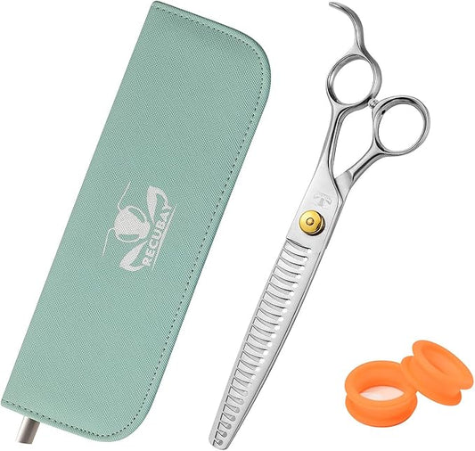 Gold Mantis Professional Dog Shears, 7.5" Blender Shear For All Breeds, Sharp and Smooth Scissoring Tools