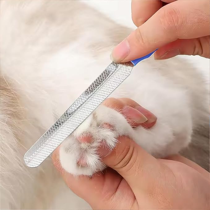 Zoocozy Pet Nail Clippers and File Set - Professional Dog &Cat Nail Trimmer with Safety Guard, for Small Pets Puppies, Kittens, Rabbits with Nail File for Daily Grooming (Blue)