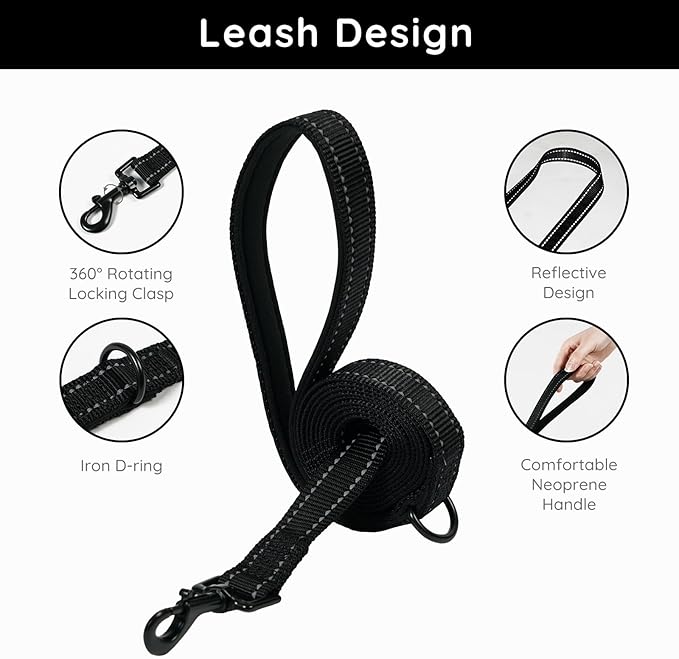 BELLA & PAL Puppy Harness with Leash Set, Dog Harness for Small Dogs No Pull, Dog Leash for Small Dogs, Step in Harness for Extra Small Dogs, Black Harness, XS