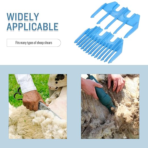 Kisangel 2pcs Sheep Shears Attachment Guard Electric Wool Shears Accessory Trimmer Guide Replacement Blades for Goat Shaver Accessory