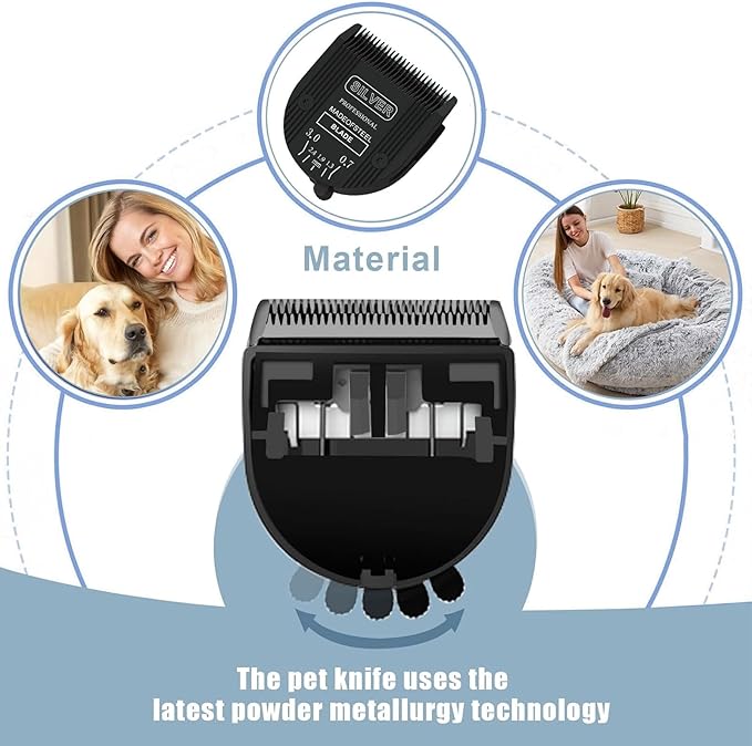 2PCS Adjustable 5 in 1 Replacement Blades Compatible with Wahl 5 in1 Clipper Bravura, Chromado, Creativa, Figura, Motion, Supergroom Dog Grooming Clippers (Black)