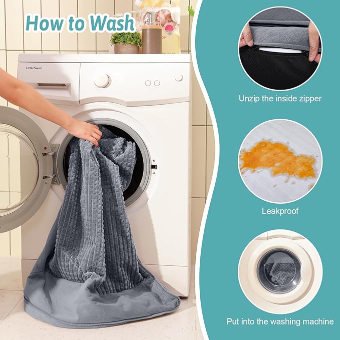 Orthopedic Dog Bed for Large Dogs,Washable Dog Sofa Beds Large, Supportive Foam Pet Couch Bed with Removable Washable Cover, Waterproof Lining and Nonskid Bottom,Grey(L,42" L x 30" W x 7.5" Th)