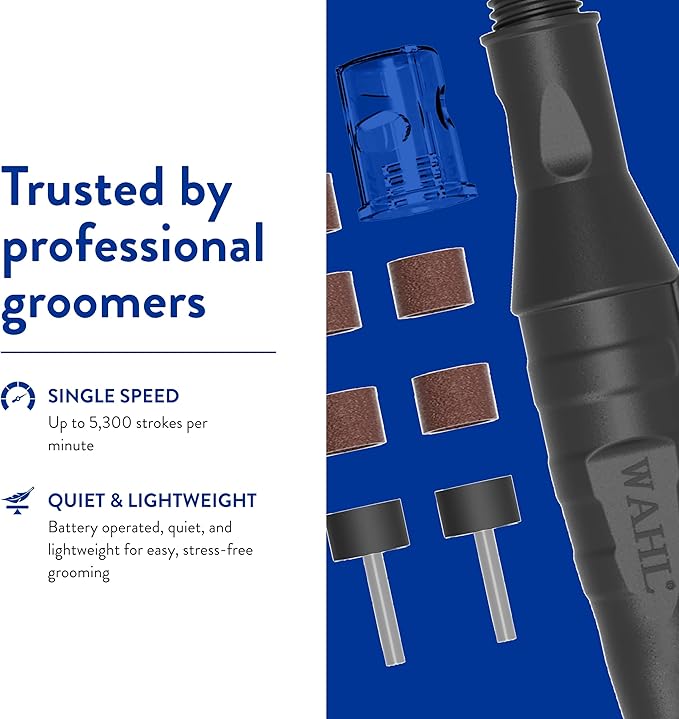 Wahl Professional Animal Pet, Dog, and Cat Classic Nail Grinder Trimming Kit (5971)