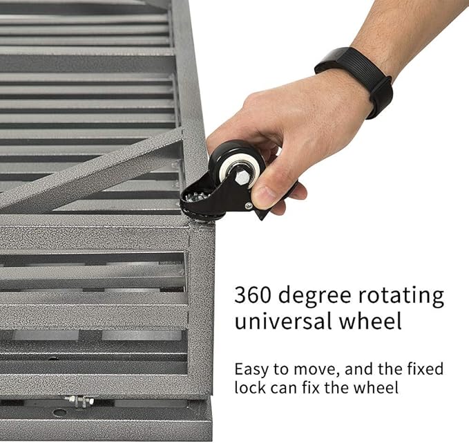 SMONTER 46" Heavy Duty Dog Crate Strong Metal Pet Kennel Playpen with Two Prevent Escape Lock, Large Dogs Cage with Wheels, Y Shape, Dark Silver …