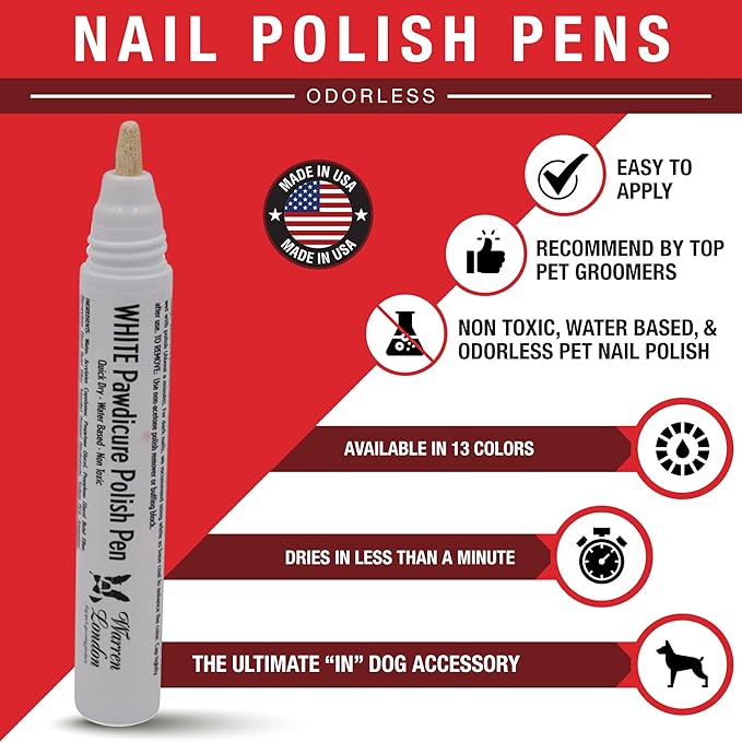 Warren London Pawdicure Polish Pen - Non-Toxic Dog Nail Polish Pen