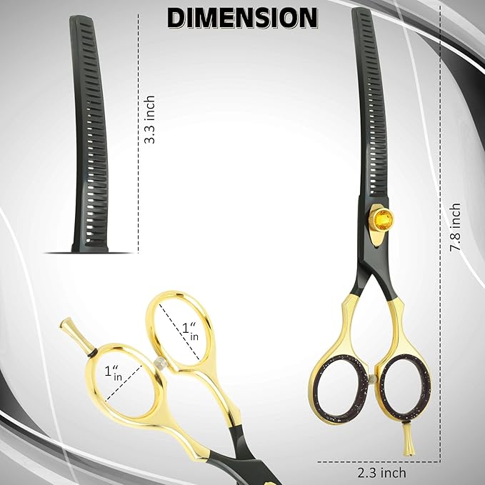 Curved Thinner Dog Scissors - Ergonomic Updated Dog Grooming Scissors Sharp Curved Blender Dog Shears 440C Stainless Steel Grooming Shears Professional Pet Shears for Groomer