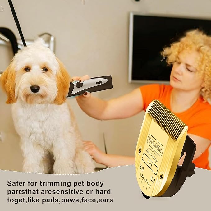 Adjustable 5 in 1 Blades Compatible with WAHL Arco,Bravura .Chromado,Creativa,Figura Dog Clippers for Dogs Grooming(Gold/3PC)