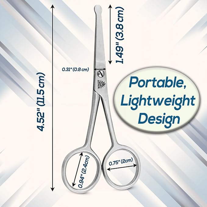 ARSUK Dog Grooming Scissors with Rounded Tip – 4.5" Safety Scissors for Face, Paw, Nose, Ear Hair – Stainless Steel Small Pet Trimmer for Cats, Dogs, Puppies – Safe for Sensitive Areas