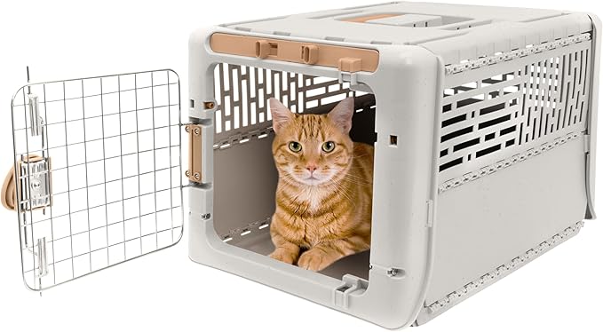 SportPet Designs Collapsible Pet Kennel, 19" X-Small (Tan)