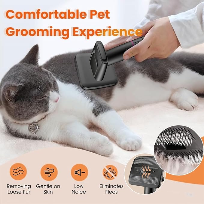 pet grooming vacuum for dogs-Pet Vacuum Grooming Comb Brush Hair Remover Shedding Deshedding Attachment Tool Kit for Dogs and Cats