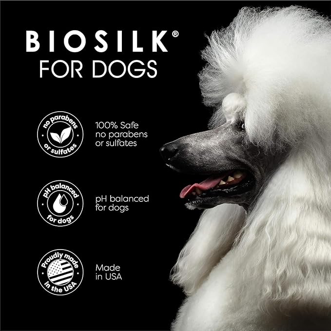 BioSilk for Dogs Silk Therapy Conditioner with Natural Coconut Oil | Coconut Oil Dog Conditioner from BioSilk for Dogs Pet Conditioner for Dogs, 12 Fl Oz - 2 Pack