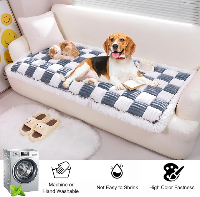 Pet Couch Cover, Couch Cover for Dogs Washable,Durable Pet Couch Covers for Sofa,Pet Friendly Sofa Protector, Large Dog Furniture Shield, Easy Clean Dog Couch Cover(27.6X70.9In,Gray)
