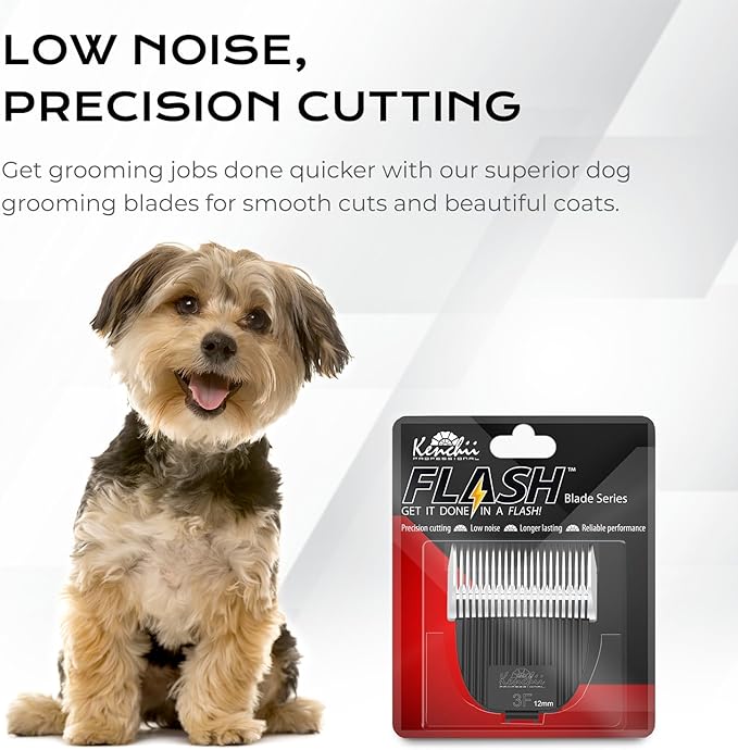 Kenchii Flash Clipper Blade (3F,12mm) Only Compatible with Flash Clipper, Black & White