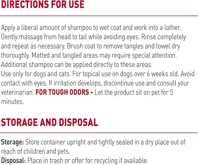 Nature’s Miracle Skunk Odor Control Shampoo & Conditioner Citrus Scent, 32 fl oz