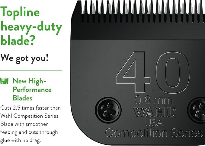 Wahl Professional Animal 40 Surgical Ultimate Competition Series Detachable Blade with 3/128-Inch Cut Length (2352-500)