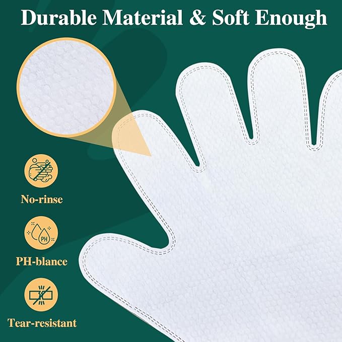 32 PCS Unscented Extra Thick Pet Bathing Wipes for Dogs & Cats, Dog Wipes Washing Gloves, Cleaning & Deodorizing Grooming Gloves for Daily Care and Traveling with EDI Water, Glycerin, Aloe Extract