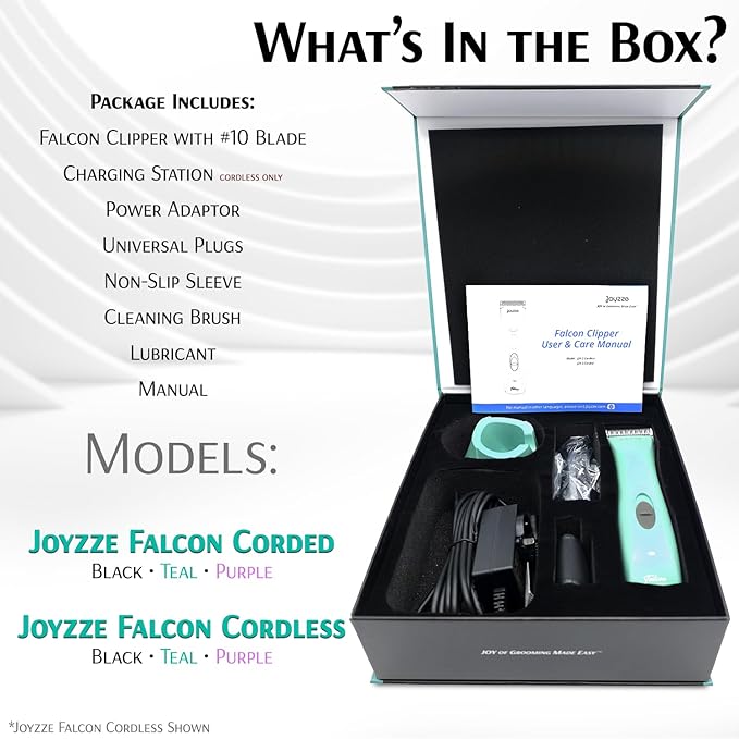 Falcon Clipper 2 Speed - Professional Dog Grooming Clippers with Precision, Power, Low Noise, Dog Clippers for Grooming