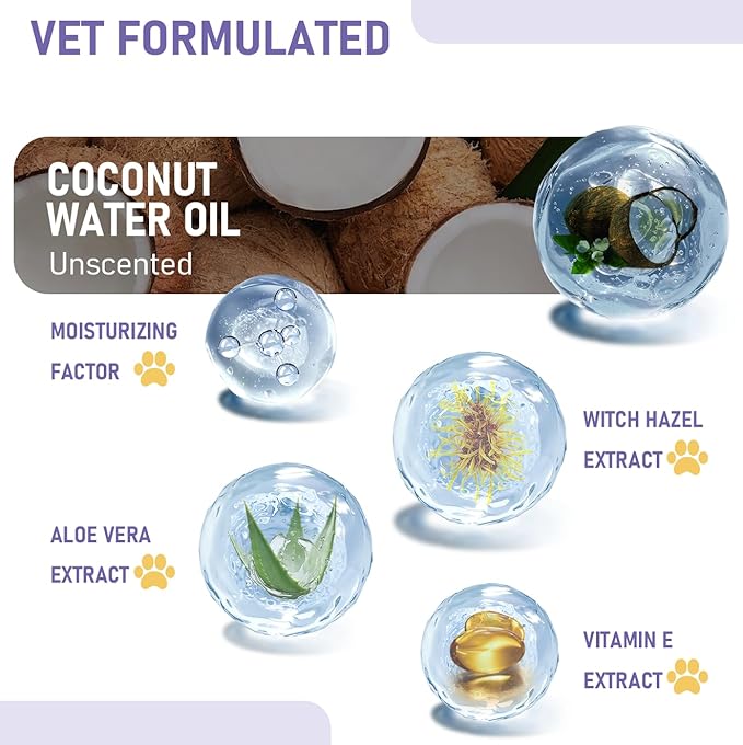 Pet Cleaning Glove Bathing Wipes for Dogs and Cats, Deodorizing No-Rinse Grooming Wipes for Paws, Body, and Butt, Perfect for Pet Dry Cleaning, Daily Care and Travel, Hypoallergenic, Unscented, 8 Pcs