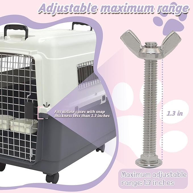 20 Sets Pet Carrier Replacement Fasteners Set - Heavy Duty Stainless Steel Bolts and Nuts for Kennel and Carrier - Dog and Cat Carrier Replacement Parts, M5×40-W