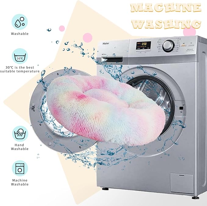 Calming Bed for Dogs 30 Inches Dog Beds for Medium Dogs Washable Anti-Anxiety Dog Beds for Medium Dogs