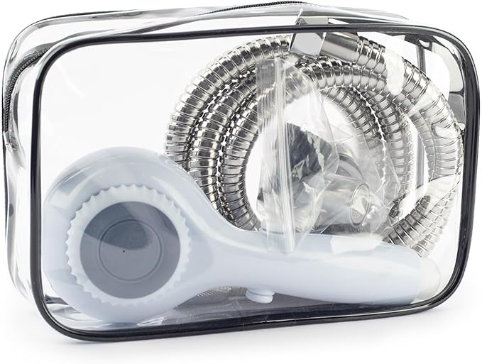 Dog Shower Head with Brush β 3-in-1 Pet Grooming Tool with Shampoo Dispenser & Stainless Steel Hose β Indoor/Outdoor Use β Compatible with ΒΌβ Faucet & ΒΎβ Hose Adapter