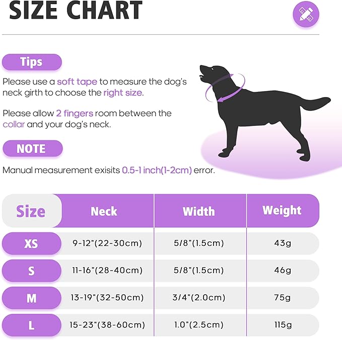 Dog Collar with Bow for Small Medium Large Dogs, Cute Bling Dog Bow Tie Collar with Metal Buckle, Soft & Durable for Small Dogs Walking (Purple, S)