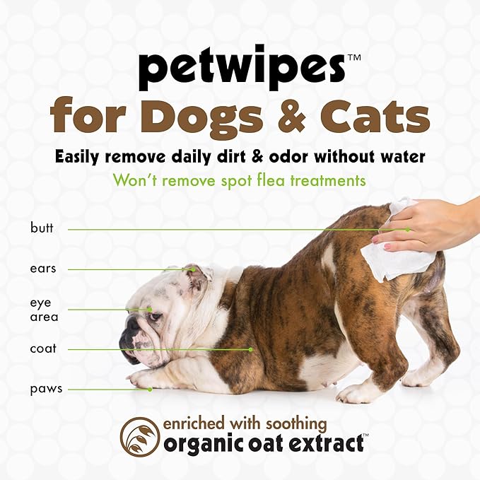 Petkin Oatmeal PetWipes Mega Valu-Pak 125 ct