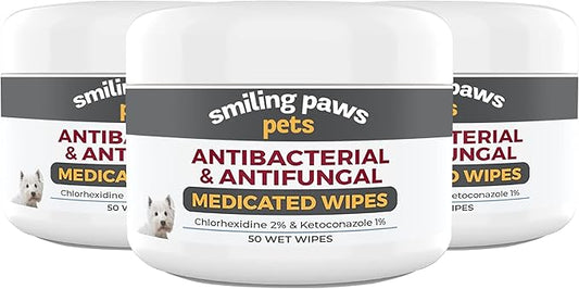 Smiling Paws Pets Wipe for Dogs & Cats - 50ct (3 Pack)