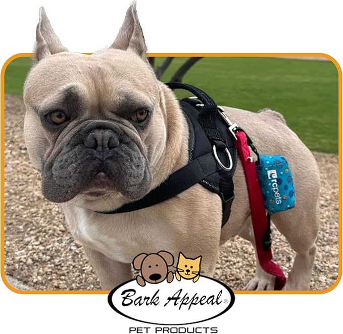 Bark Appeal Blue No-Pull Dog Harness for Medium to Large Sized Pets – Adjustable, Reflective Vest with 3 Leash Clips for Added Control, Easy Walks & Training – Large