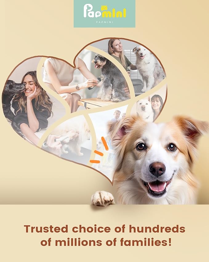 2 in 1 Dog Grooming Kit, Low Noise Rechargeable Dog Clippers for Grooming, Cordless Pet Grooming Clippers and Pet Paw Trimmer, Cat Shavers for Small Dogs Cats Animals Gold Green