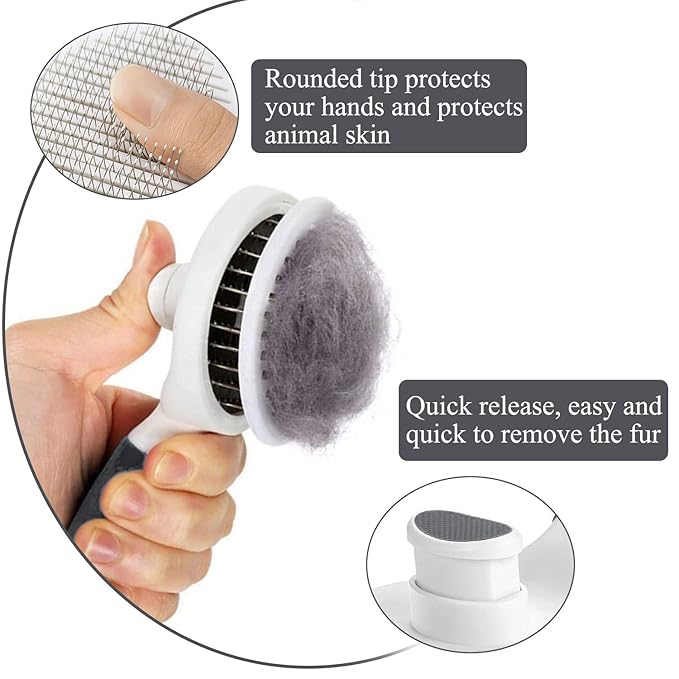 Slicker Brushes for Cats and Dogs - Removes Loose Undercoat, Mats, and Tangled Hair - Massage and Shedding Grooming Comb