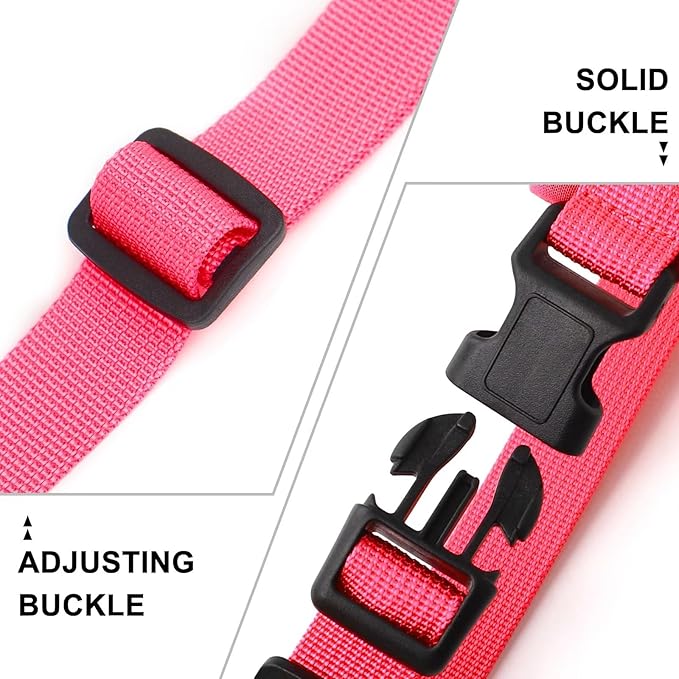 Beirui No Pull Dog Harness for Small Medium Dogs Puppies, Soft Neoprene Quick Fit Harness with Durable Front Clip & Back Clip, Lightweight Easy for Daily Walking (Pink,S)