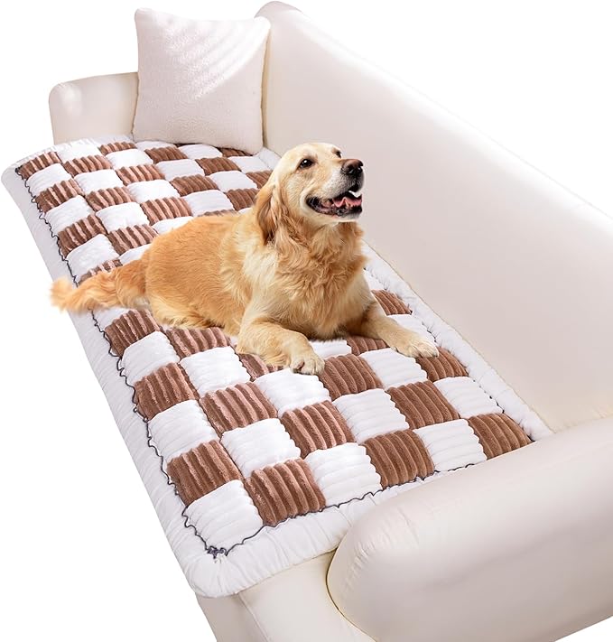 Pet Couch Cover, Couch Cover for Dogs Washable,Durable Pet Couch Covers for Sofa,Pet Friendly Sofa Protector, Large Dog Furniture Shield, Easy Clean Dog Couch Cover(27.6X70.9In,Dark Coffee)