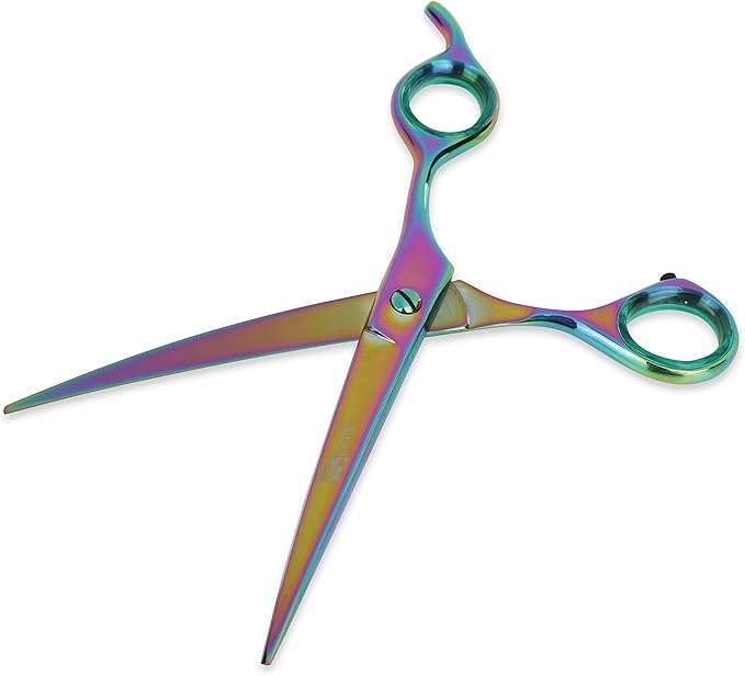 Sharf Rainbow 7.5 Inch Curved Dog Grooming Scissors - 440C Japanese Steel - Trusted Brand