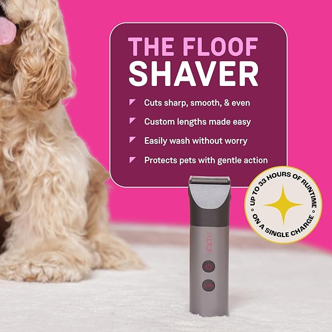 FLOOF Hair Trimmer Grooming Kit, Low Noise Dog Clippers & Nail Grinder, 20V Powershare Freedom, Portable Pet System (Battery & Charger Included)
