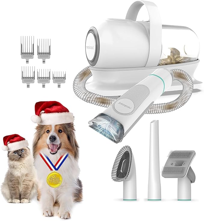 Neakasa by neabot P1 Pro Pet Grooming Vacuum Suction 99% Pet Hair, Dog Grooming Kit with 5 Professional Grooming Shedding Tools for Dogs Cats and Other Animals
